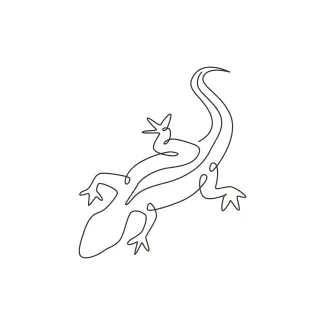 Adorable desert lizard One Line Desert Lizard Drawing for Fun, Easy Reptile Art