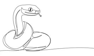 Snake One Line Snake Drawing: Easy Reptile Art Practice for All Ages