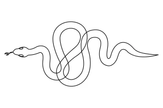 Snake - poisonous reptile serpent Learn to Draw a Poisonous Snake in One Line: A Great Reptile Guide