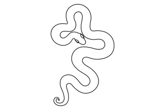 Snake - poisonous reptile serpent One Line Snake Art for Beginners: Explore the Form of a Poisonous Serpent